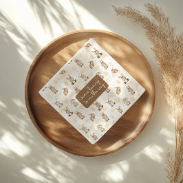 Een paar Bunny's op weg Genderneutraal Baby shower Servet