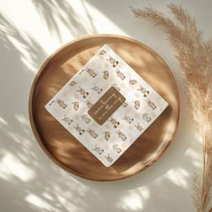 Een paar Bunny's op weg Genderneutraal Baby shower Servet