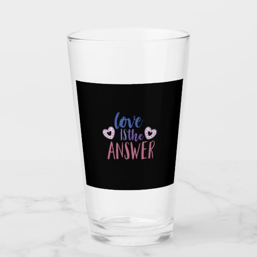 Een paar cadeauliefde is het antwoord glas (Voorkant)