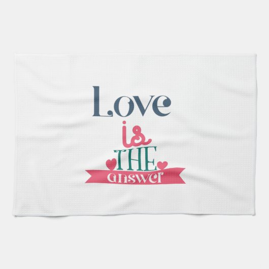 Een paar cadeauliefde is het antwoord theedoek (Horizontaal)