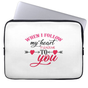 Een paar cadeautjes als ik mijn hart volg laptop sleeve