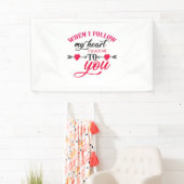Een paar cadeautjes als ik mijn hart volg spandoek (Insitu)