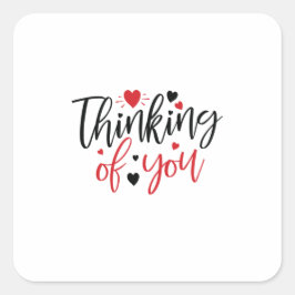 Een paar cadeautjes denken aan jou vierkante sticker