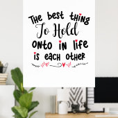 Een paar cadeautjes het beste wat u kunt vasthoude poster (Thuiskantoor)
