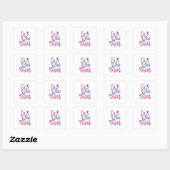 Een paar cadeautjes... ik ben je liefdevol vierkante sticker (Vel)