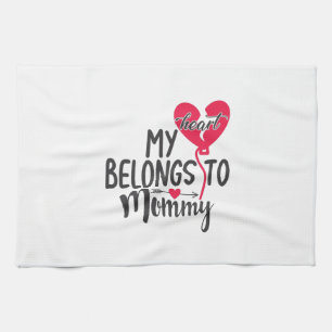 Een paar cadeautjes. Mijn hart behoort tot mama. Theedoek