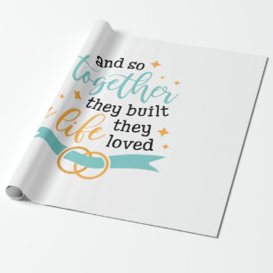 Een paar cadeautjes samen bouwen ze een leven cadeaupapier
