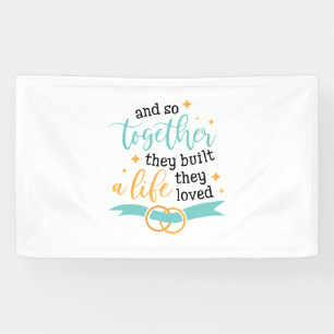 Een paar cadeautjes samen bouwen ze een leven spandoek