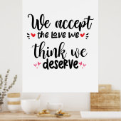 Een paar cadeautjes waarmee we de liefde acceptere poster (Keuken)