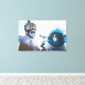 Een paar carnavalmaskers in Venetië, Italië Canvas Afdruk (Insitu (Houten vloer))
