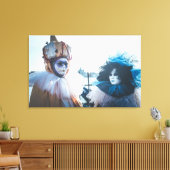 Een paar carnavalmaskers in Venetië, Italië Canvas Afdruk (Insitu (Woonkamer))