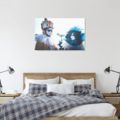 Een paar carnavalmaskers in Venetië, Italië Canvas Afdruk (Insitu (Slaapkamer))