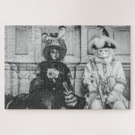 Een paar carnavalmaskers in Venetië Legpuzzel