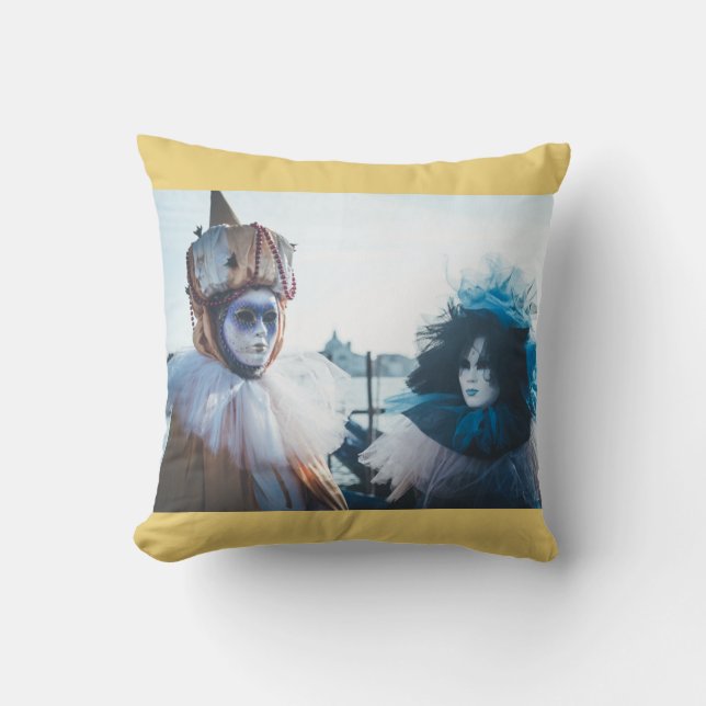 Een paar carnavalsmaskers in Venetië, Italië Kussen (Voorkant)