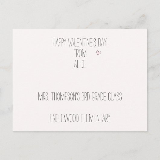 Een paar cent houdt van je - kletskamer Valentijns Briefkaart (Achterkant)