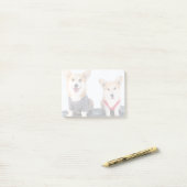 Een paar Corgis op een bank Post-it® Notes (Op bureau)