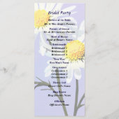 Een paar Daisies Wedding Program Programmakaart (Achterkant)