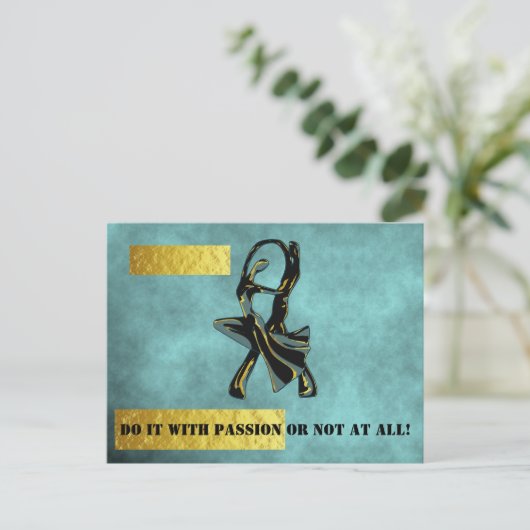 Een paar dansen in de nacht briefkaart (Staand voorkant)