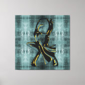 Een paar dansen in de nacht canvas afdruk (Voorkant)