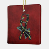 Een paar dansen in de nacht keramisch ornament (Links)