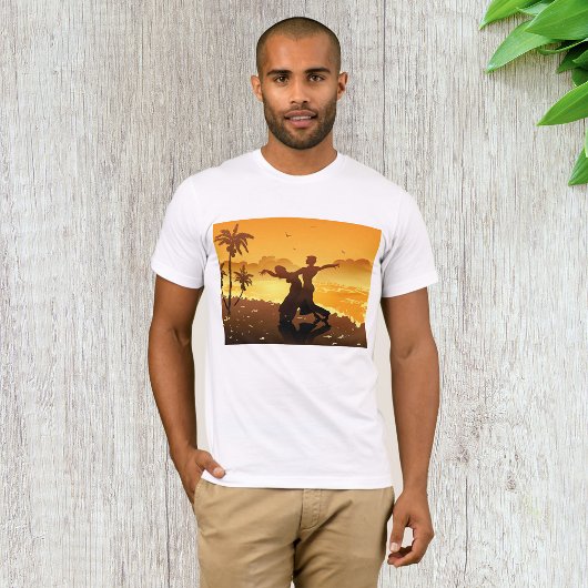 Een paar dansen op het Mannen T-shirt van het stra