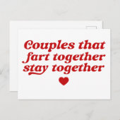 Een paar dat samen met elkaar Valentijn blijven Feestdagenkaart (Voorkant / Achterkant)