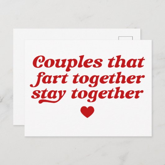 Een paar dat samen met elkaar Valentijn blijven Feestdagenkaart (Voorkant / Achterkant)