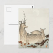 Een paar deers schilderen door Ohara Koson Briefkaart (Voorkant / Achterkant)
