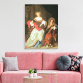 Een paar die muziek maken canvas afdruk (Insitu (Woonkamer))