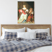 Een paar die muziek maken canvas afdruk (Insitu (Slaapkamer))