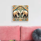 Een paar dikhuidigen canvas afdruk (Insitu (Woonkamer))