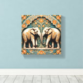Een paar dikhuidigen canvas afdruk (Insitu (Houten vloer))