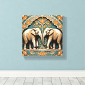 Een paar dikhuidigen canvas afdruk (Insitu (Houten vloer))