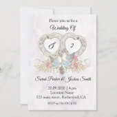 Een paar dove bruiloft kaart (Voorkant)