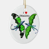 Een paar dragons keramisch ornament (Rechts)