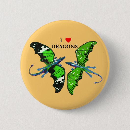 Een paar dragons ronde button 5,7 cm (Voorkant)