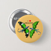 Een paar dragons ronde button 5,7 cm (Voorkant /achterkant)