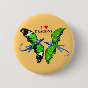 Een paar dragons ronde button 5,7 cm