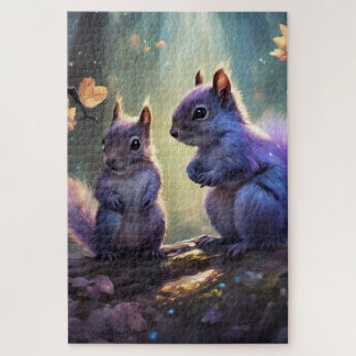 Een paar Eekhoorns in de lavendel Legpuzzel