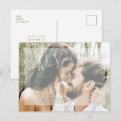 Een paar foto's bruiloft opslaan Website datum Aankondigingskaart (Voorkant / Achterkant)