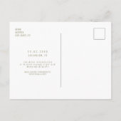 Een paar foto's bruiloft opslaan Website datum Aankondigingskaart (Achterkant)