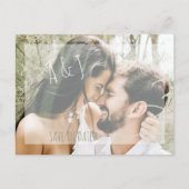 Een paar foto's bruiloft opslaan Website datum Aankondigingskaart (Voorkant)