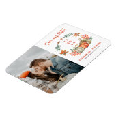 Een paar foto's herfst bruiloft sparen de datum magneet (Linkerzijde)