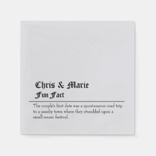 Een paar Fun Fact Napkins. Servet