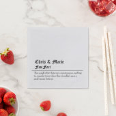 Een paar Fun Fact Napkins. Servet (Insitu)