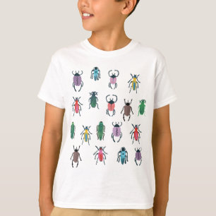 Een paar gelukkige kleurrijke insecten voor de jon t-shirt