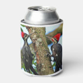 Een paar gepileerde spechten blikjeskoeler (Blikje Voorkant)