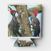 Een paar gepileerde spechten blikjeskoeler (Voorkant)