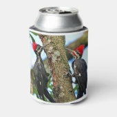 Een paar gepileerde spechten blikjeskoeler (Blikje Achterkant)