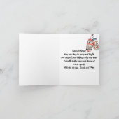 Een paar Gezellige Gebreide Kerst Winter Mittens Kaart (Binnen)